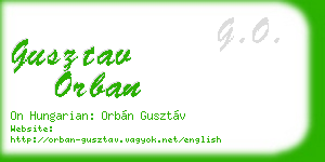 gusztav orban business card