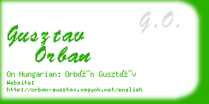 gusztav orban business card